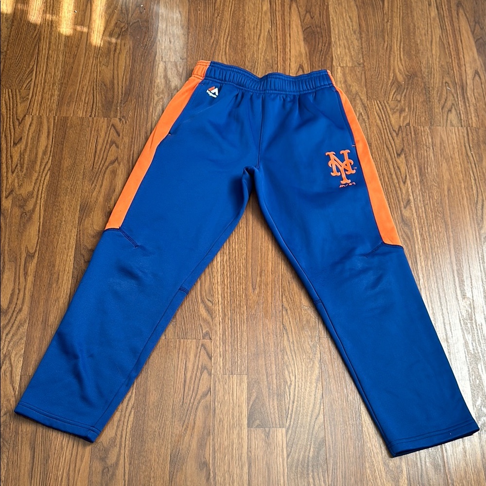 New York Mets Blue and Orange Magestic Athletic Pants